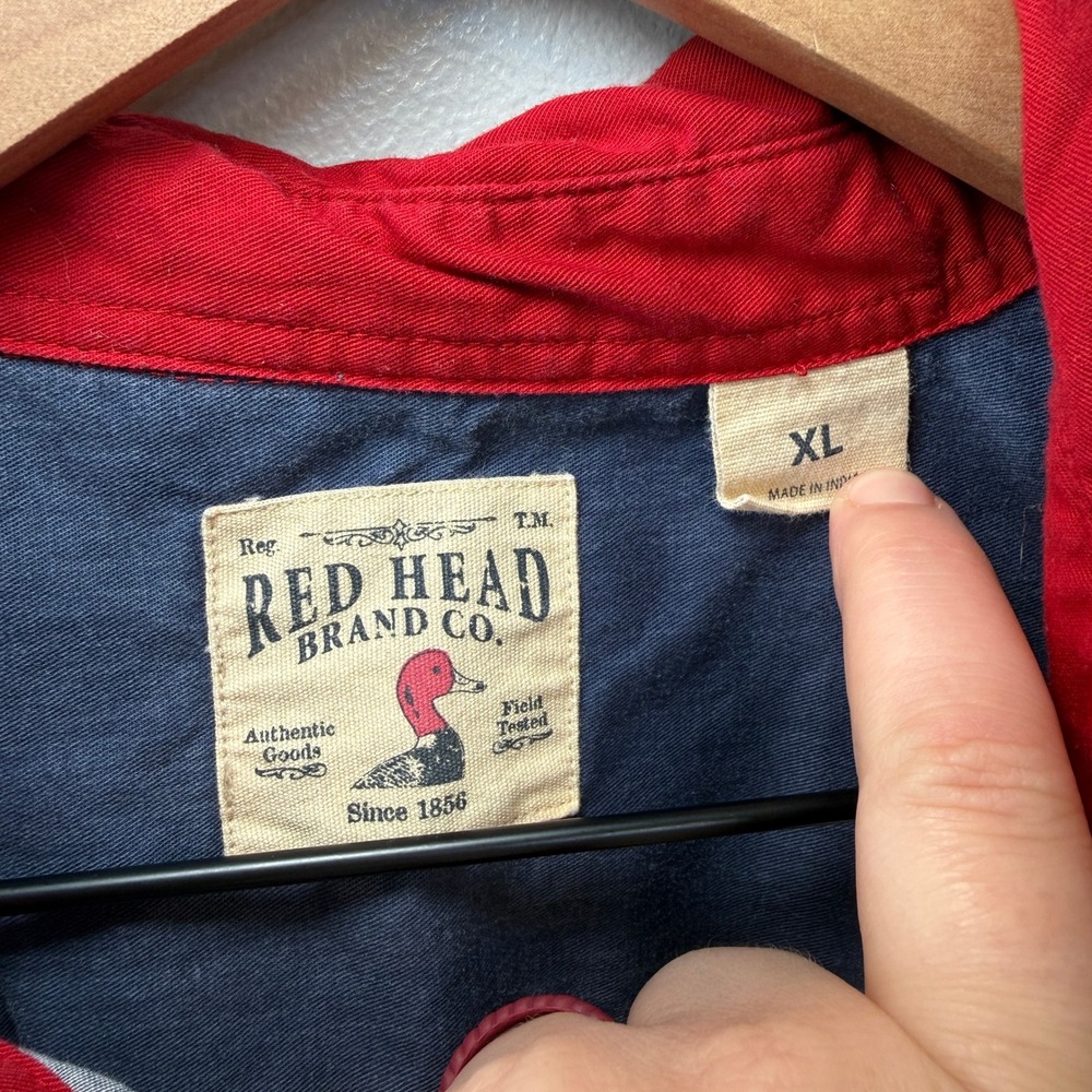 Red Head Brand Co Men's American Flag Button Down Short Sleeve Shirt Size XL - Picture 3 of 5